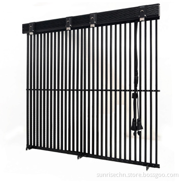 Galaxy-X3115 Outdoor Advertising Cabinet: 1000x1000mm Transparent Mesh LED Screen with Dual Backup Design